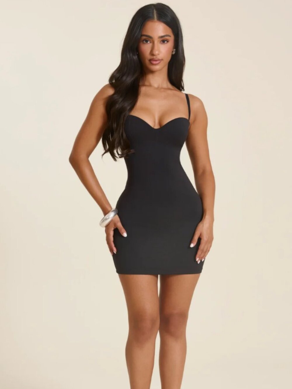 Mars The Label Black Sculpt Mini Dress, Size 2